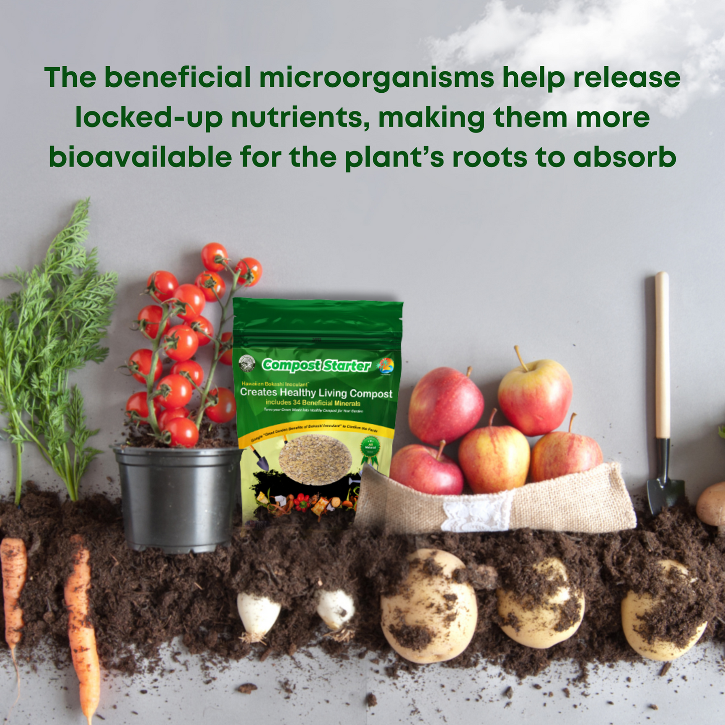 Hawaiian Bokashi Compost Starter with 34 Naturally Occurring Minerals